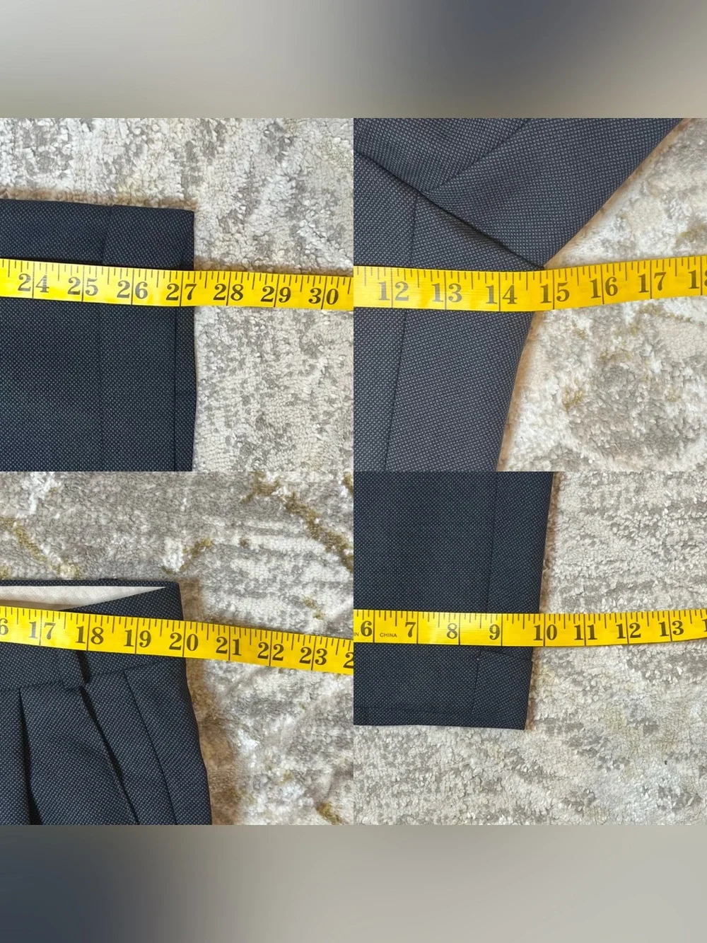 Ralph Lauren 100% Wool Navy Suit 44R Made in Canada 38x29
